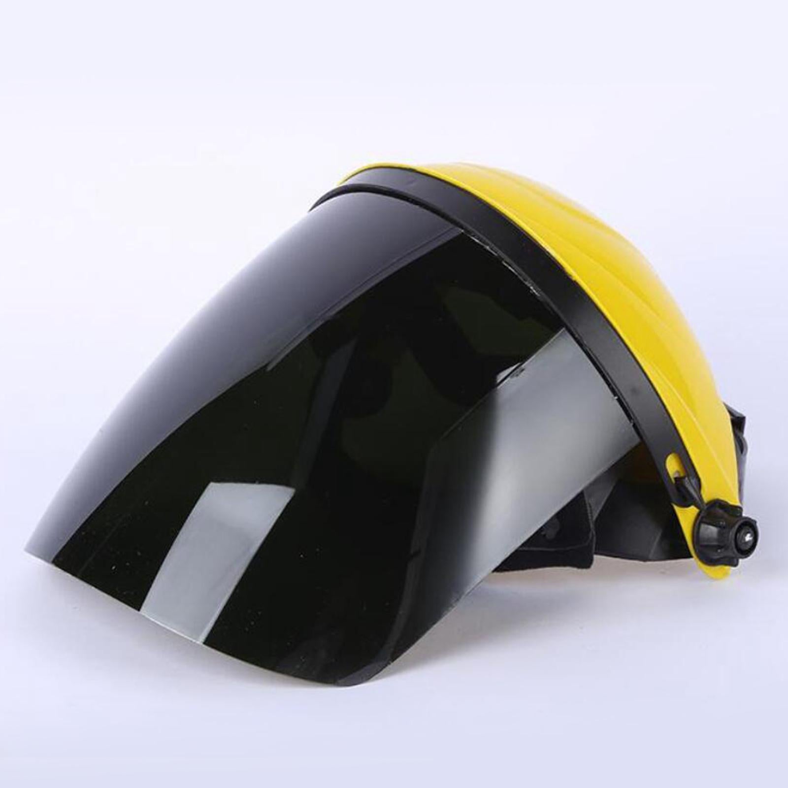 Protective Shield Head-Mounted Face Eye Shield Screen Grinding Yellow