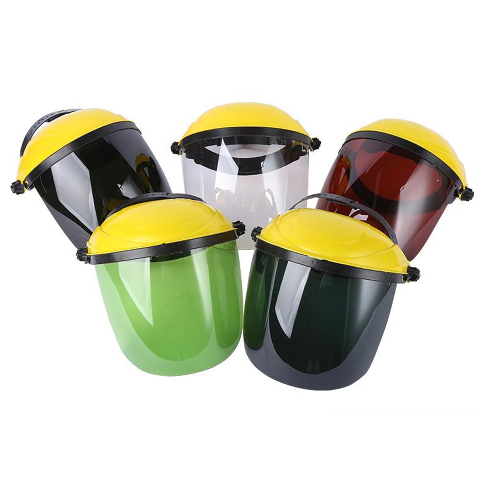 Protective Shield Head-Mounted Face Eye Shield Screen Grinding Yellow