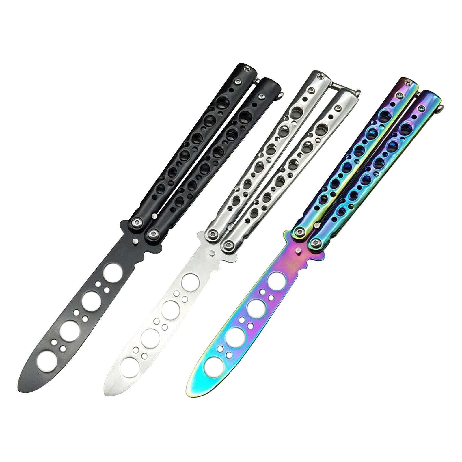 Butterfly Balisong Trainer Training Knife Tool Durable Black