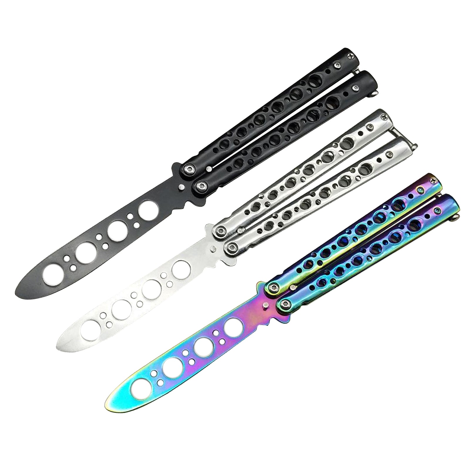 Butterfly Balisong Trainer Training Knife Tool Durable Black