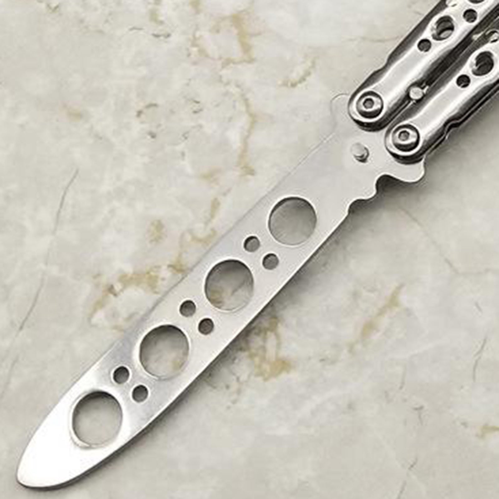 Butterfly Balisong Trainer Training Knife Tool Durable White