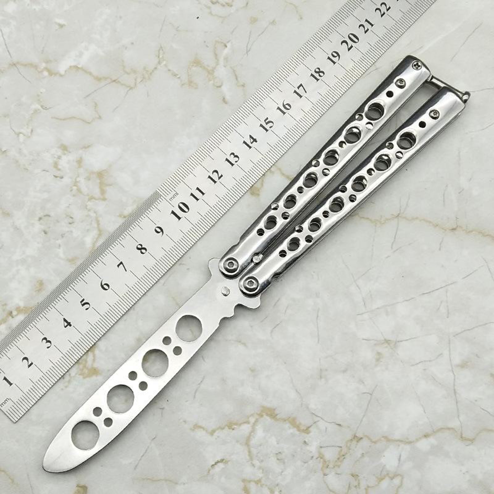 Butterfly Balisong Trainer Training Knife Tool Durable White