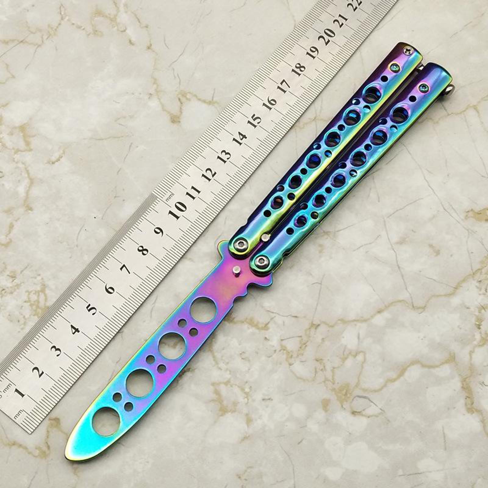 Butterfly Balisong Trainer Training Knife Tool Durable Colorful