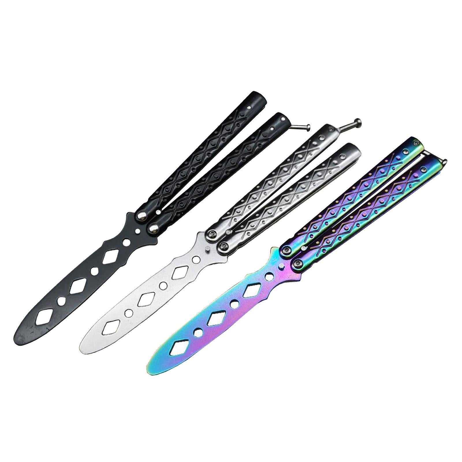 Butterfly Balisong Trainer Training Knife Tool Safe Use Black