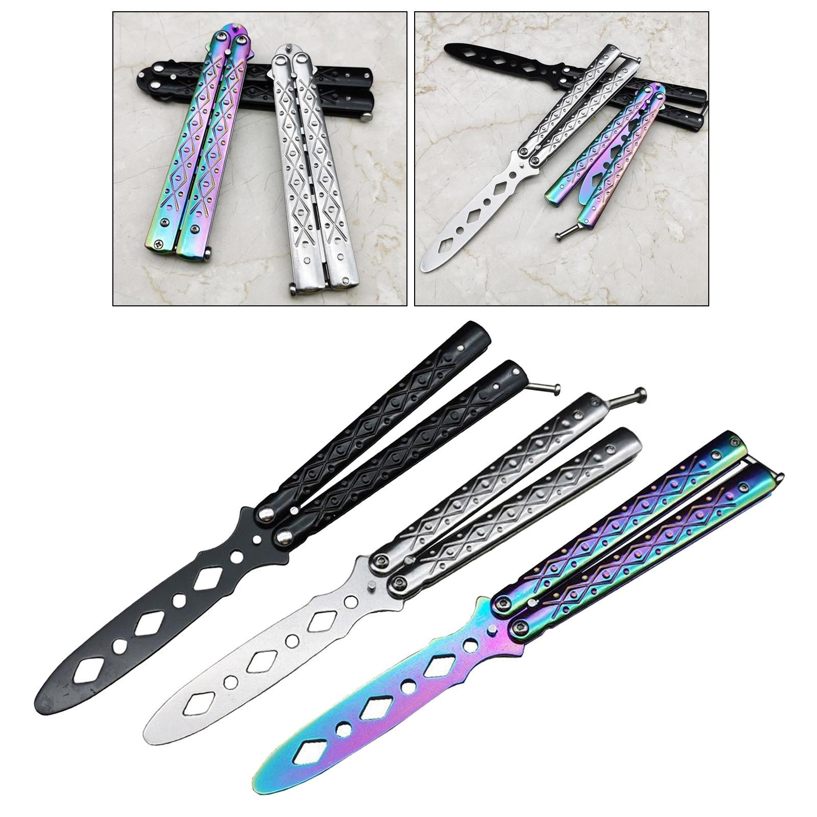 Butterfly Balisong Trainer Training Knife Tool Safe Use Black