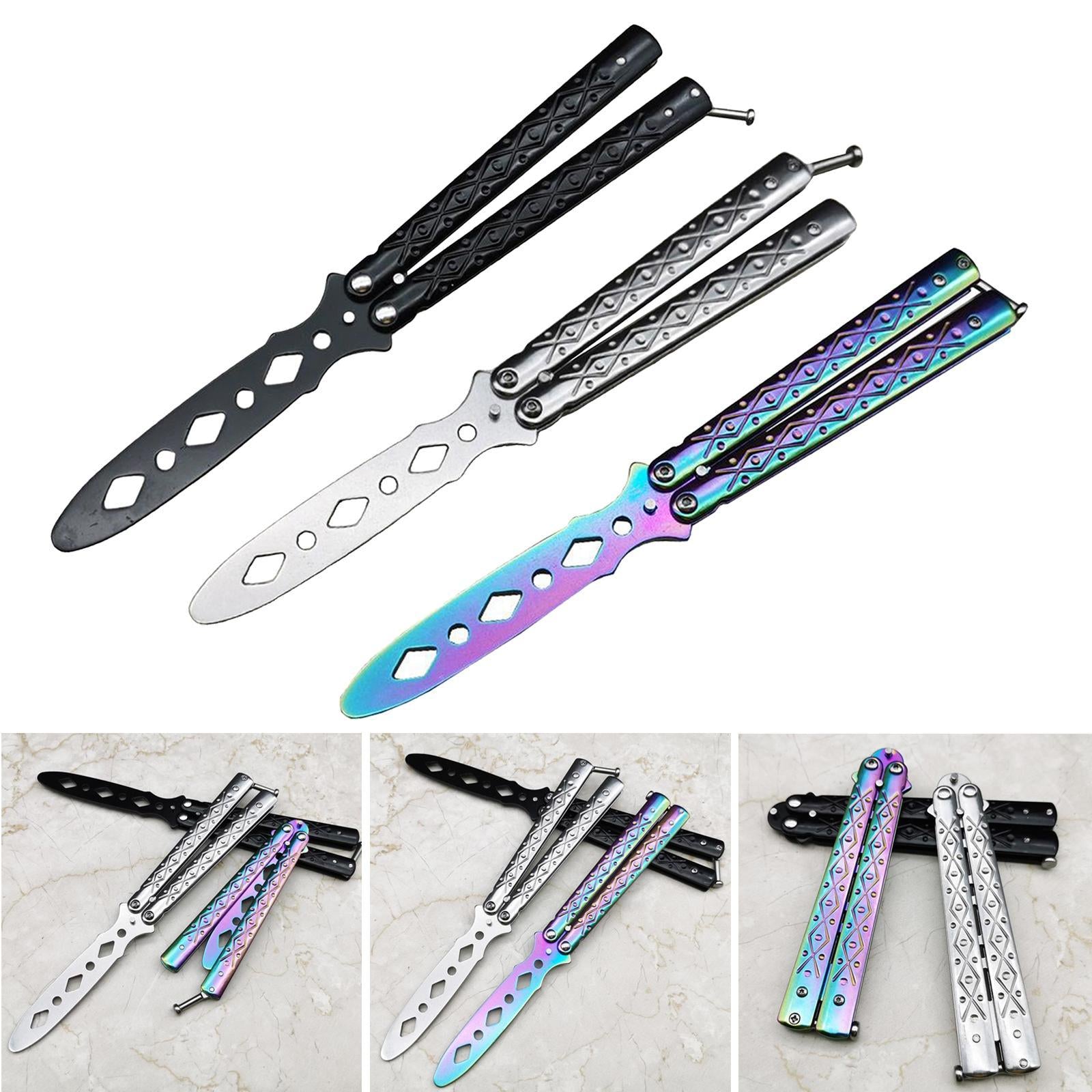 Butterfly Balisong Trainer Training Knife Tool Safe Use Black