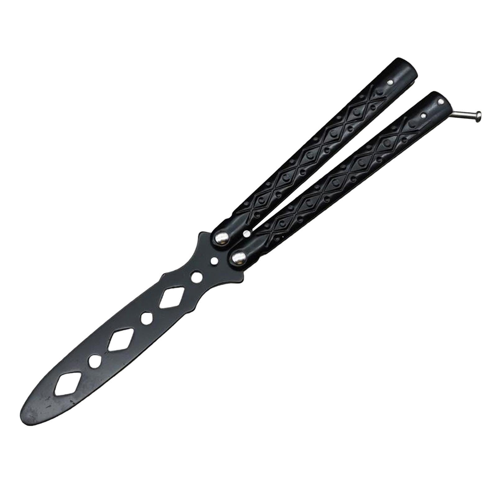 Butterfly Balisong Trainer Training Knife Tool Safe Use Black