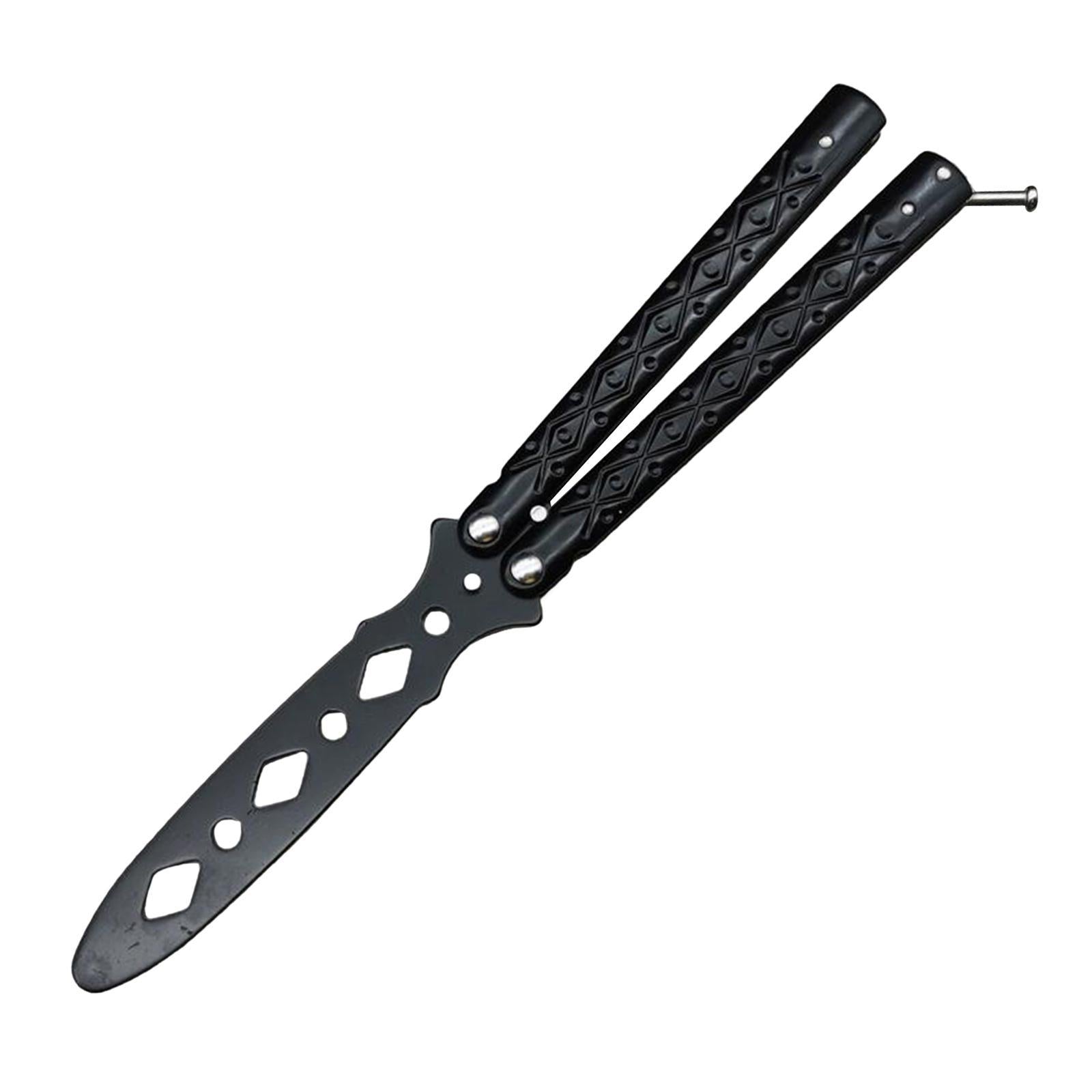 Butterfly Balisong Trainer Training Knife Tool Safe Use Black
