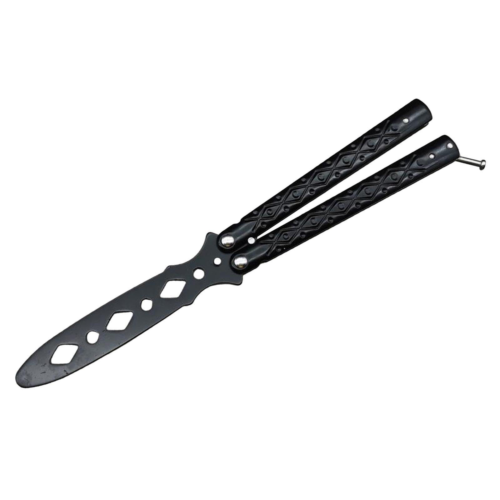 Butterfly Balisong Trainer Training Knife Tool Safe Use Black