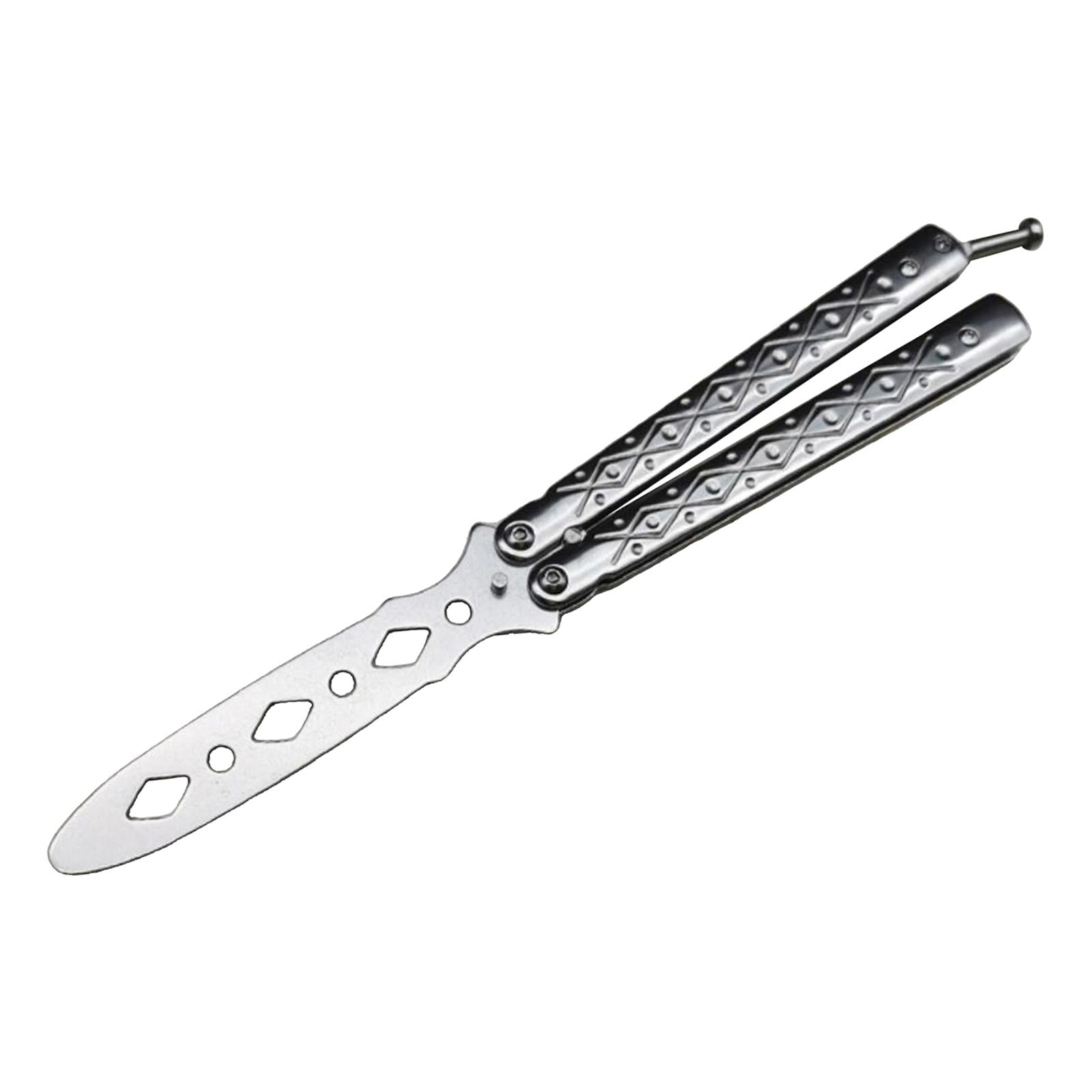 Butterfly Balisong Trainer Training Knife Tool Safe Use White