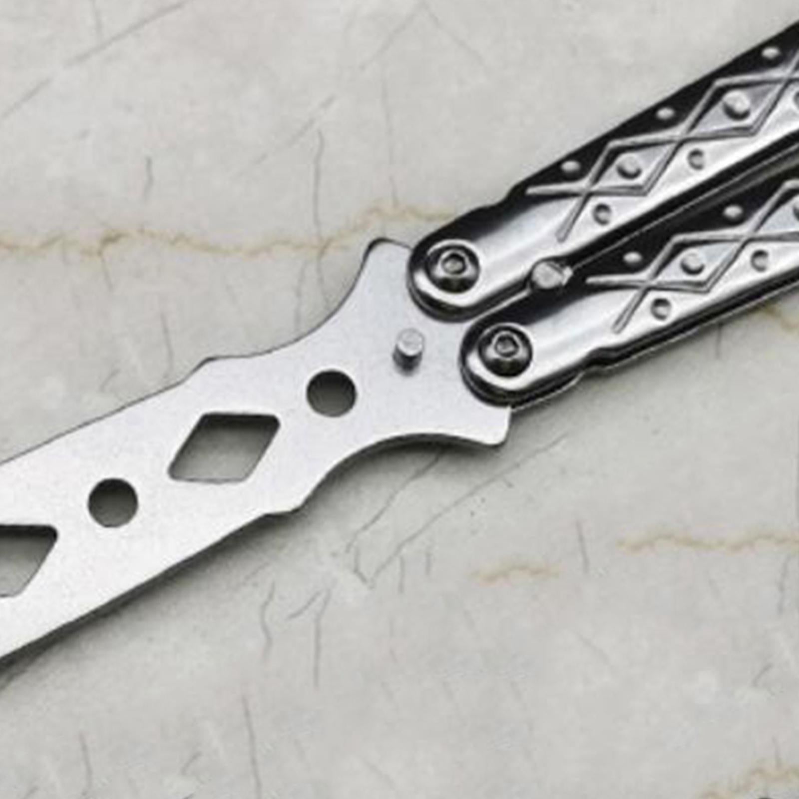 Butterfly Balisong Trainer Training Knife Tool Safe Use White