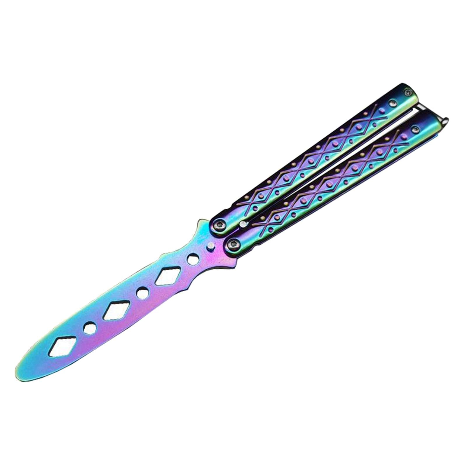 Butterfly Balisong Trainer Training Knife Tool Safe Use Multicolor