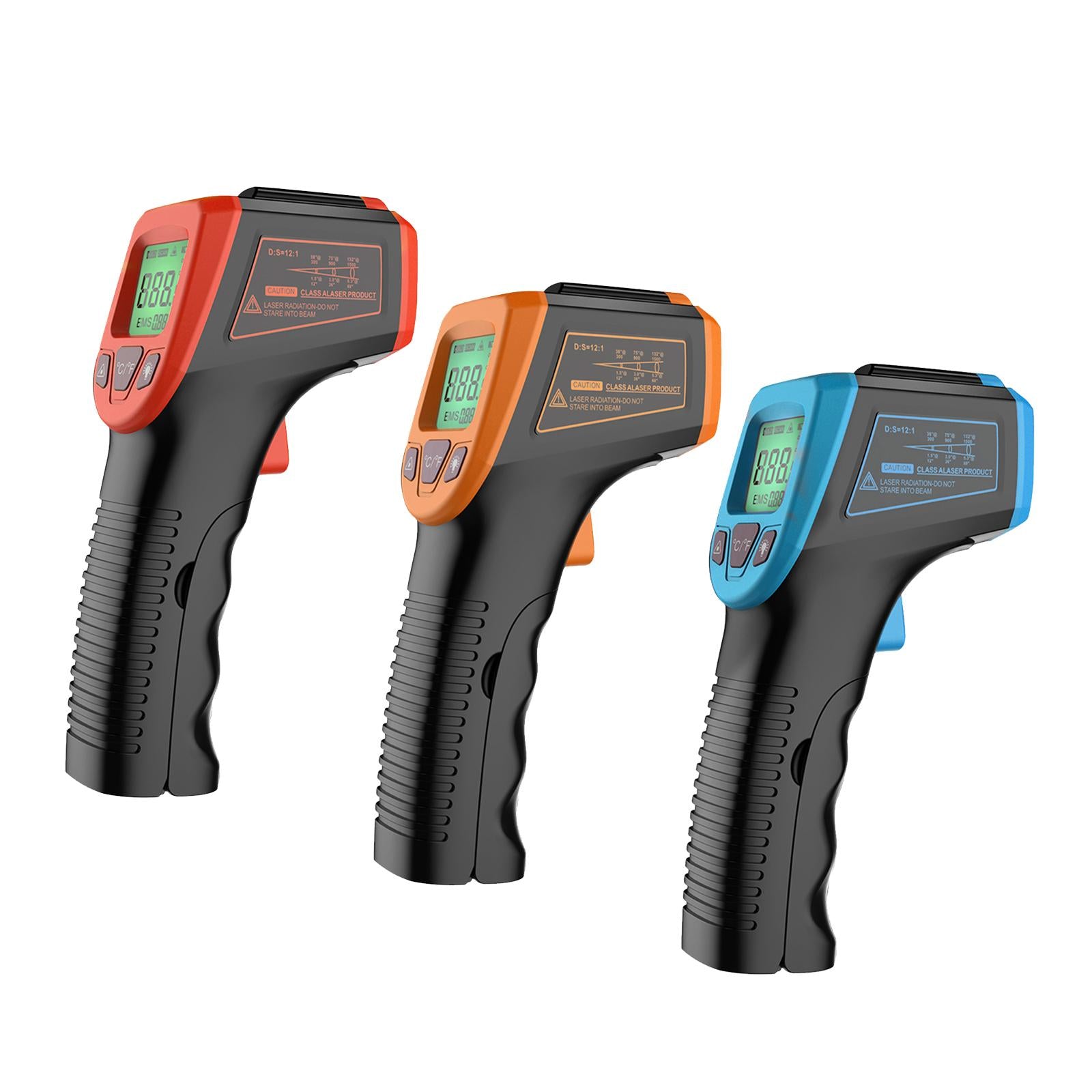 Digital Thermometer Infrared Handheld Temperature Gun Non-Contact Orange