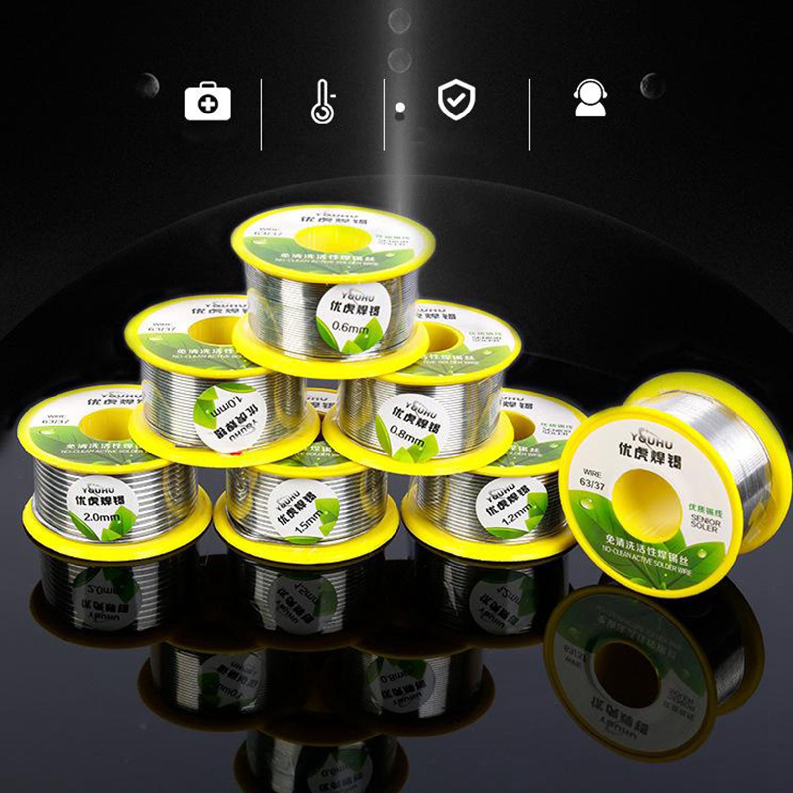 1.0mm Diameter 50g 63/37 Fine Tin Lead Solder 2% Flux Electrical Soldering