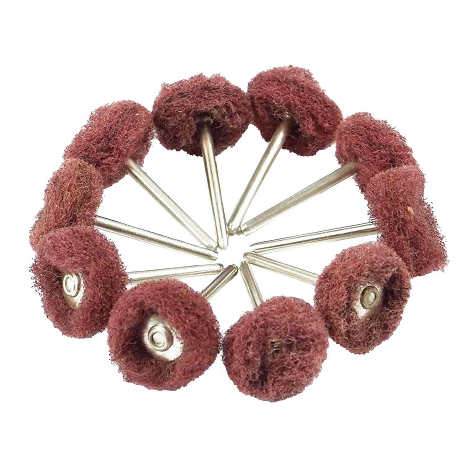 3mm Abrasive Nylon Polishing Buffing Wheels Rotary Tool Set Red 10pcs