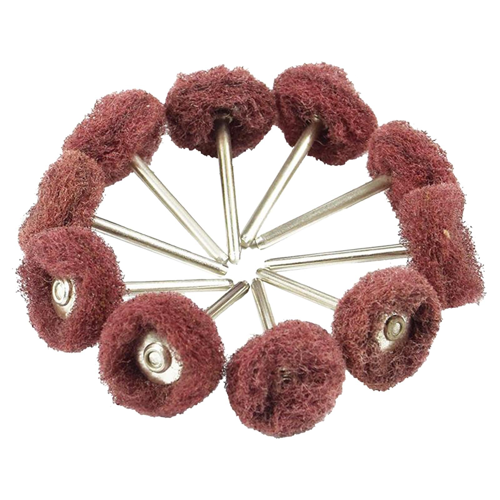 3mm Abrasive Nylon Polishing Buffing Wheels Rotary Tool Set Red 10pcs