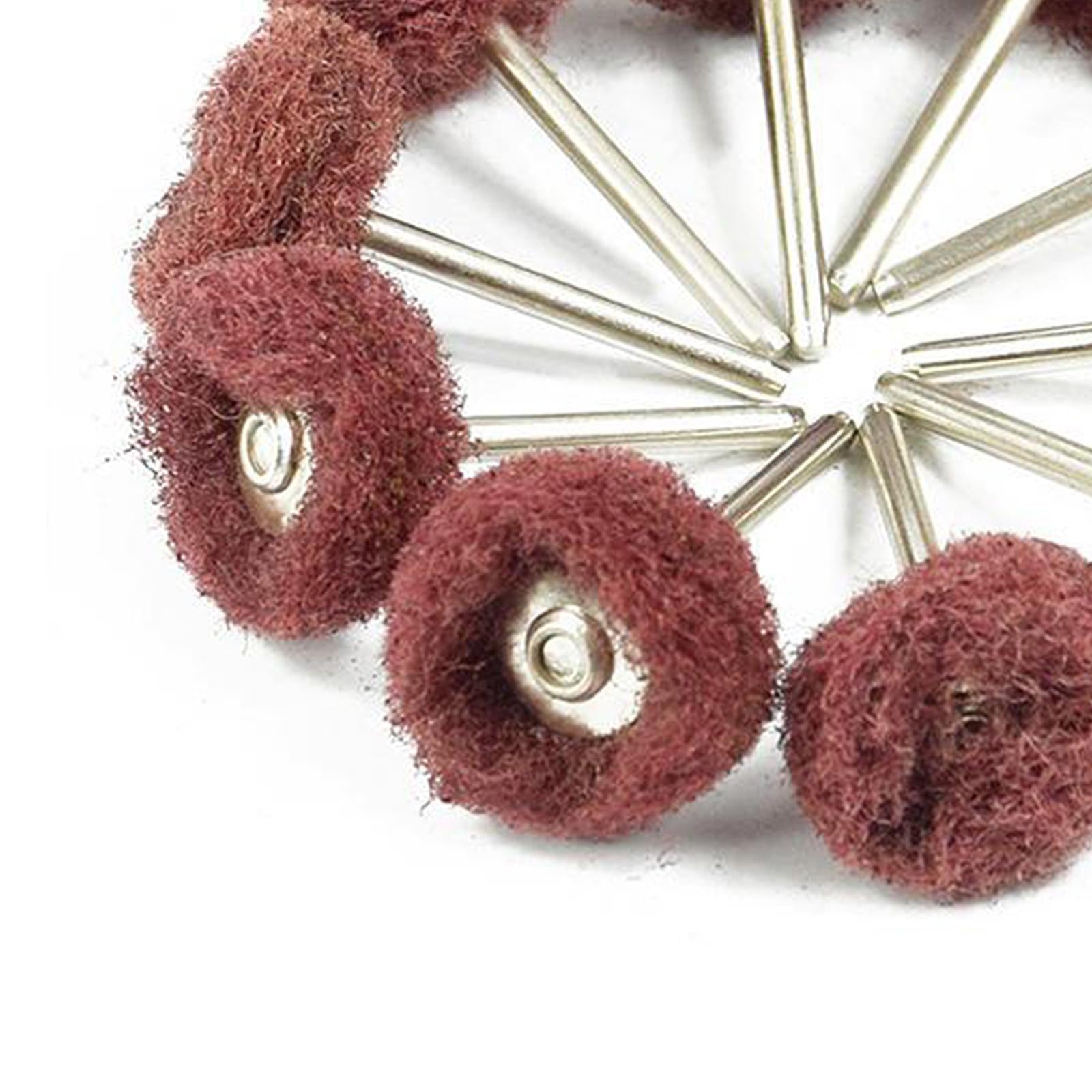 3mm Abrasive Nylon Polishing Buffing Wheels Rotary Tool Set Red 10pcs