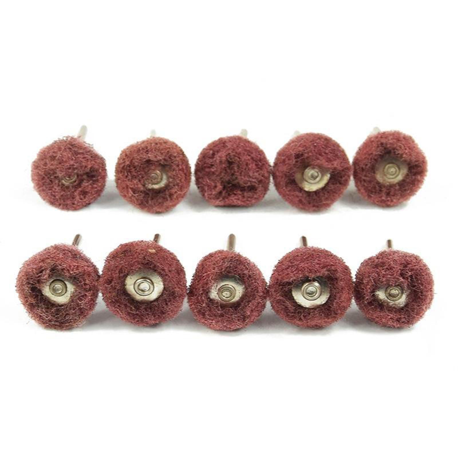 3mm Abrasive Nylon Polishing Buffing Wheels Rotary Tool Set Red 10pcs