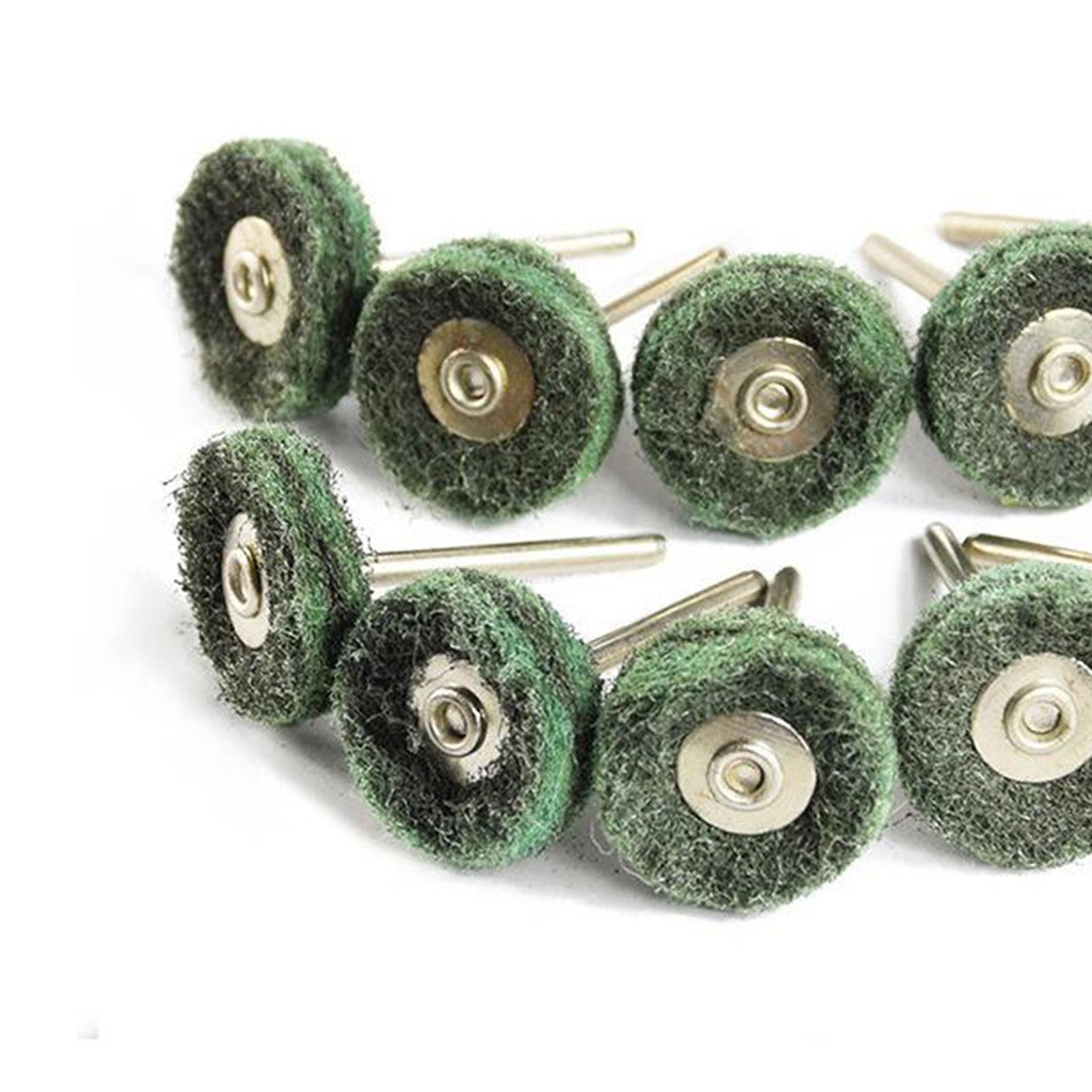 3mm Abrasive Nylon Polishing Buffing Wheels Rotary Tool Set Green 10pcs