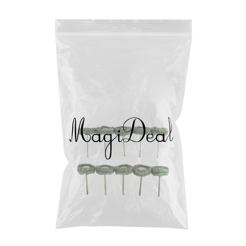 3mm Abrasive Nylon Polishing Buffing Wheels Rotary Tool Set Green 10pcs