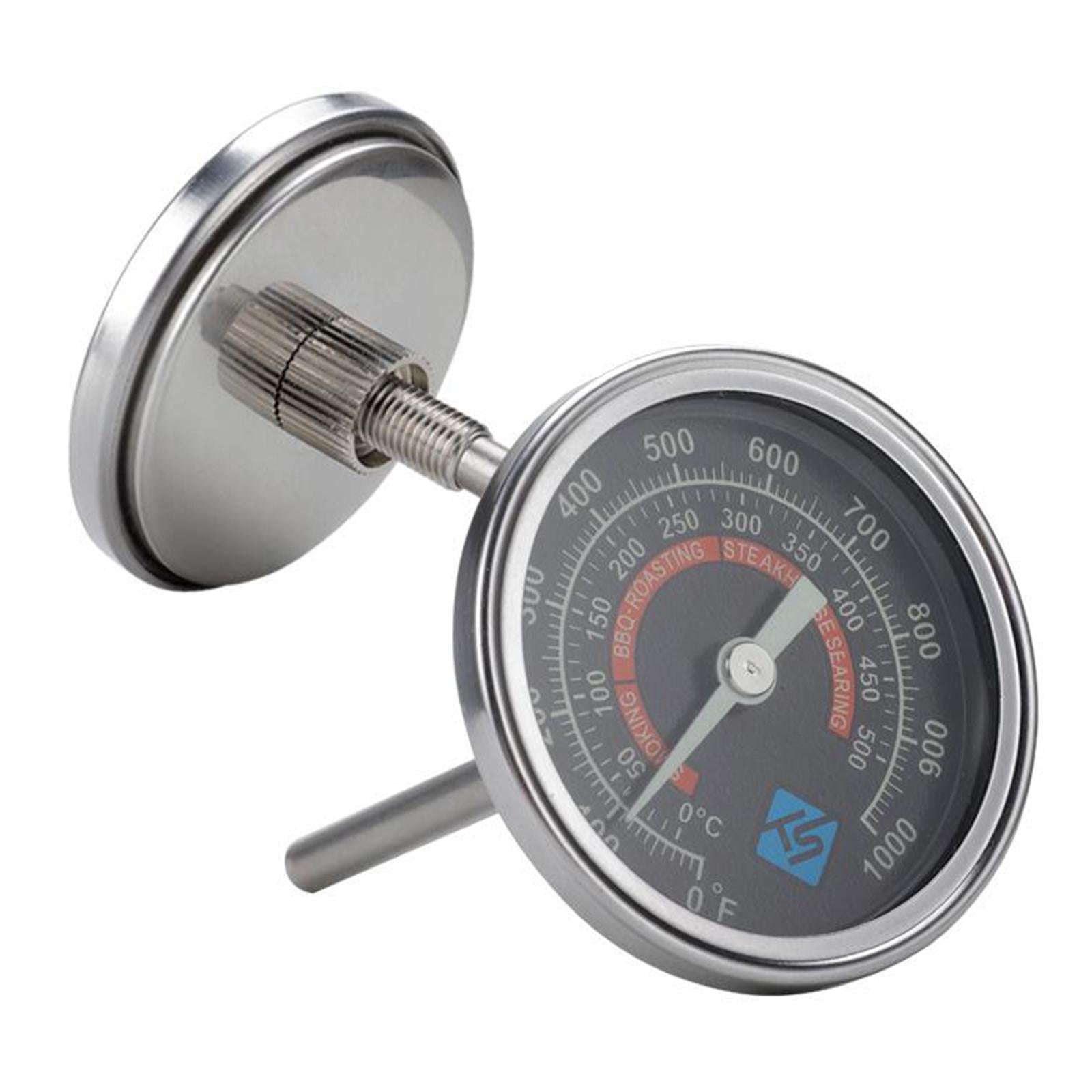 Adjustable Gas Charcoal Smoker Pit Grill BBQ Thermometer Electric Heavy Duty