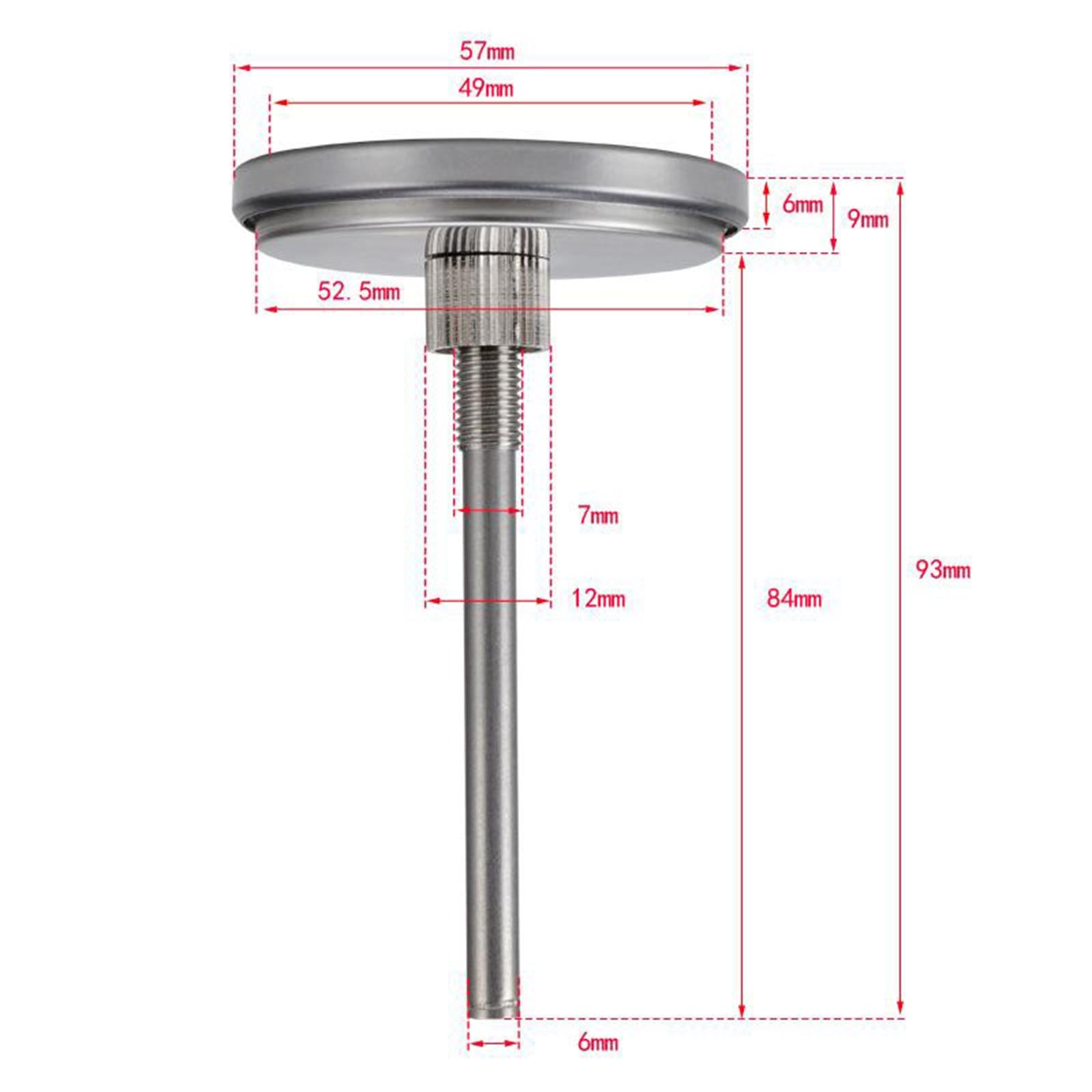 Adjustable Gas Charcoal Smoker Pit Grill BBQ Thermometer Electric Heavy Duty