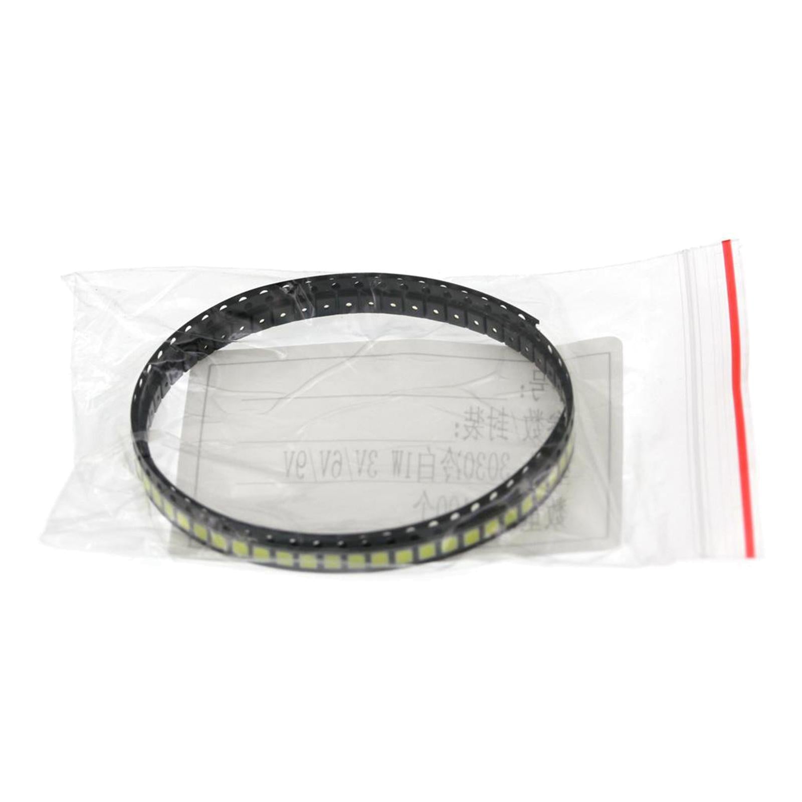 100Pcs Universal 3030 SMD Lamp Beads for TV Backlight Strip Repair 9V