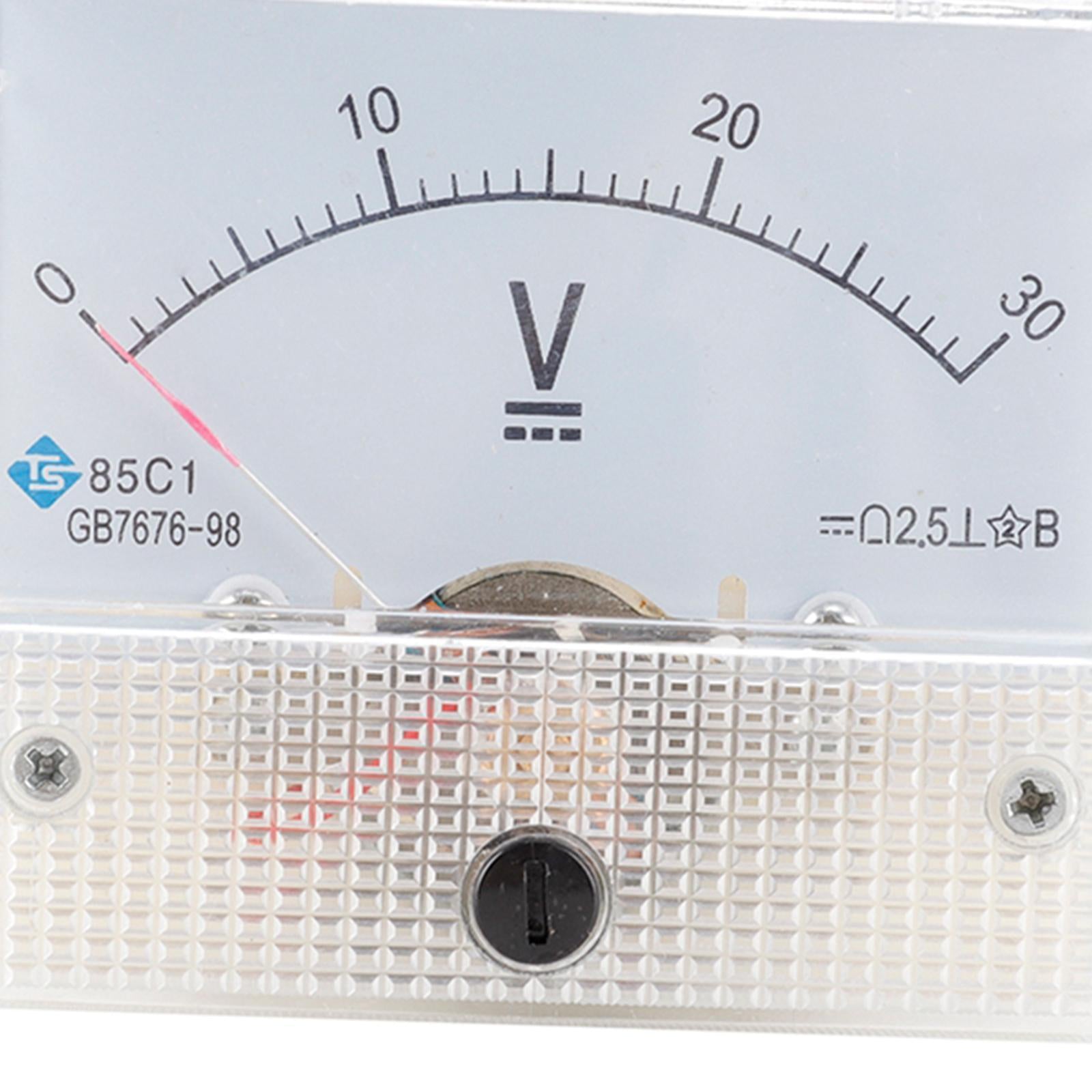 85C1 Analog Panel Meter Voltmeter DC Volt Voltage Meter Gauge DC 0-30V
