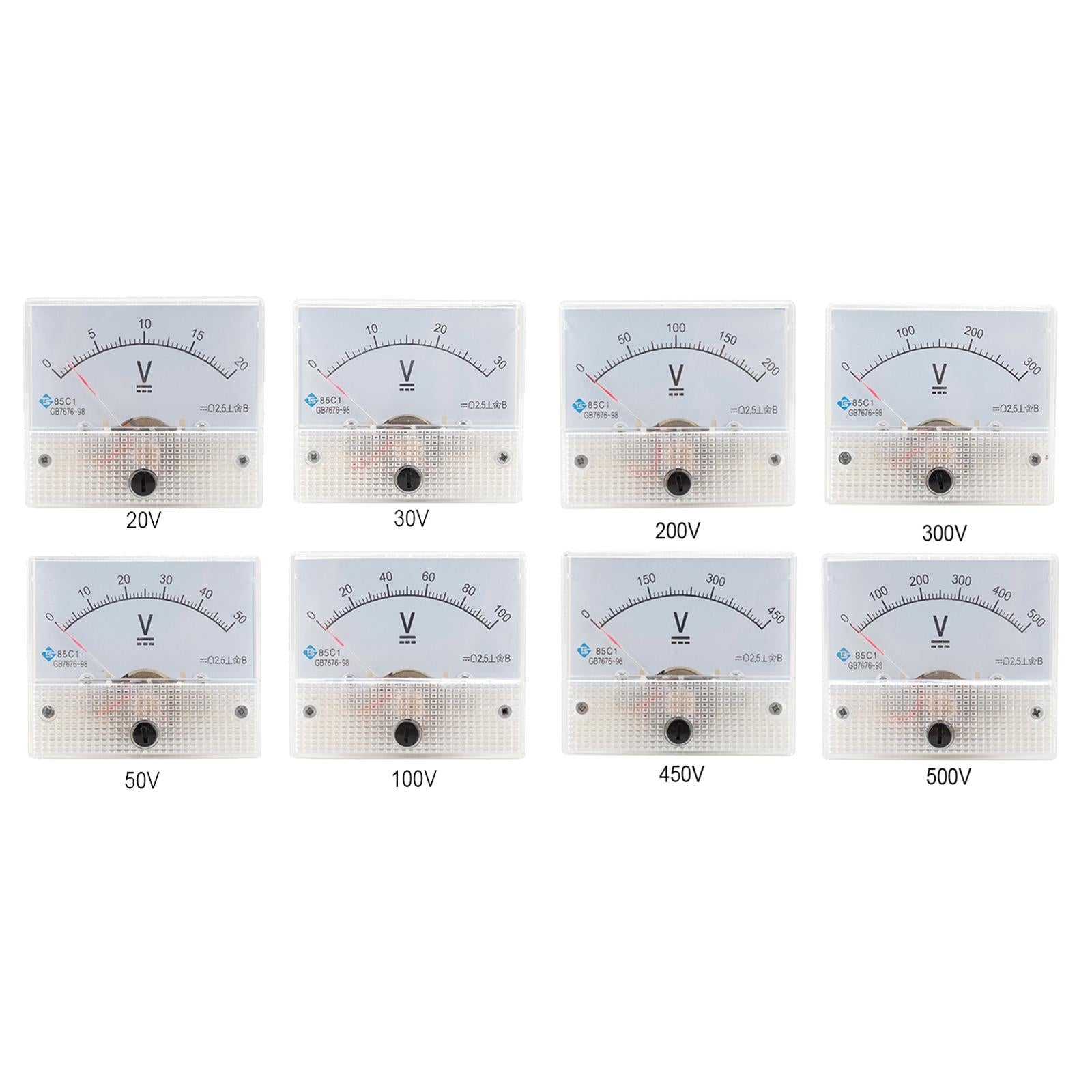 85C1 Analog Panel Meter Voltmeter DC Volt Voltage Meter Gauge DC 0-50V