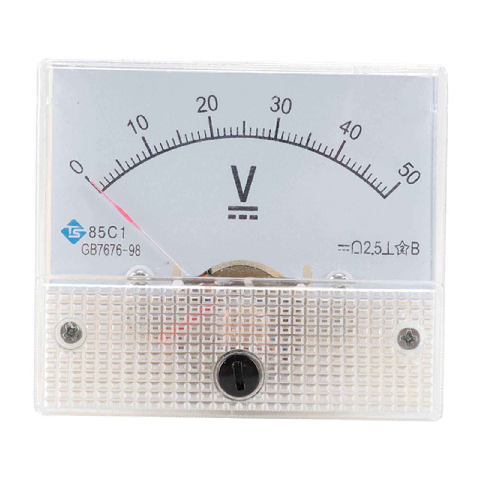 85C1 Analog Panel Meter Voltmeter DC Volt Voltage Meter Gauge DC 0-50V