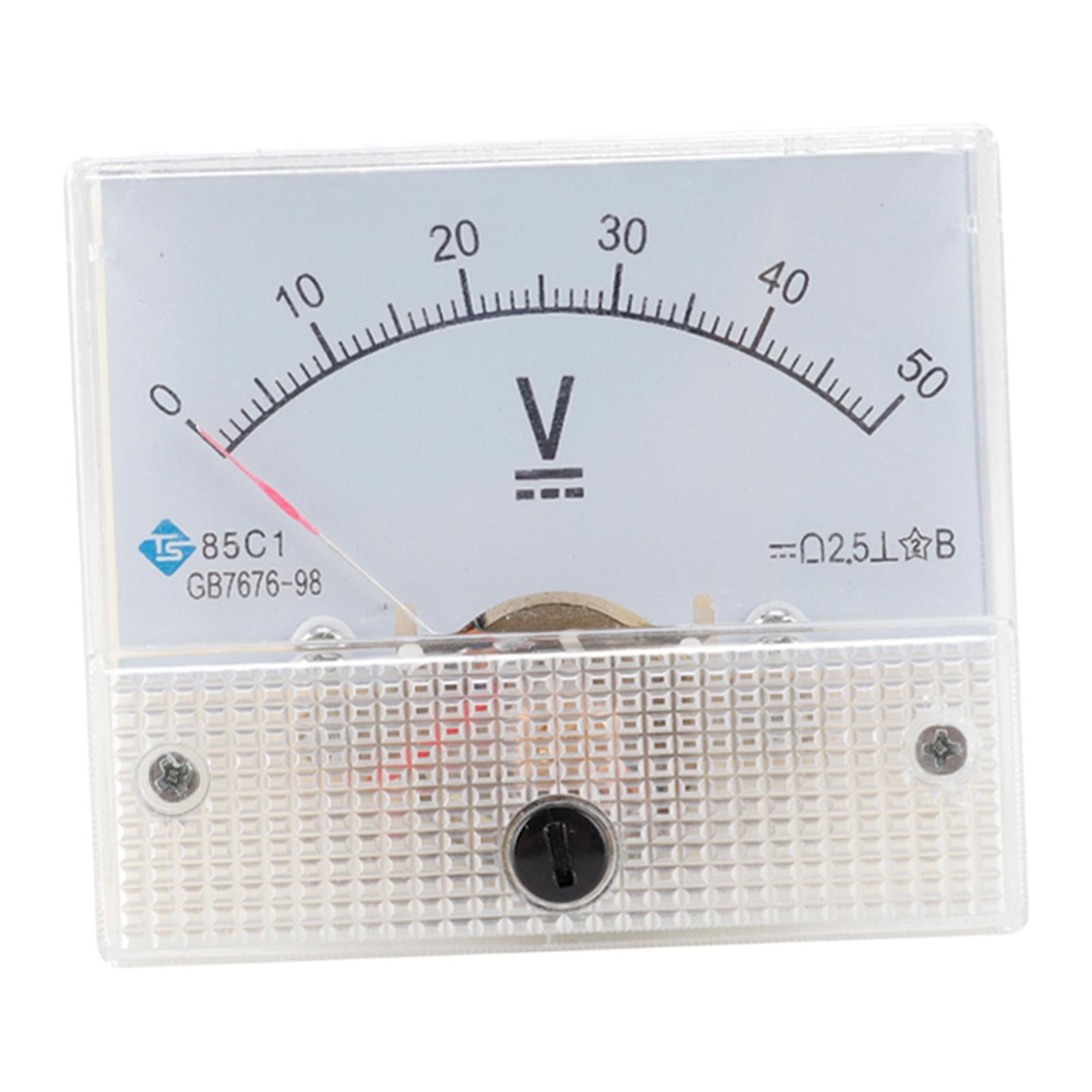 85C1 Analog Panel Meter Voltmeter DC Volt Voltage Meter Gauge DC 0-50V
