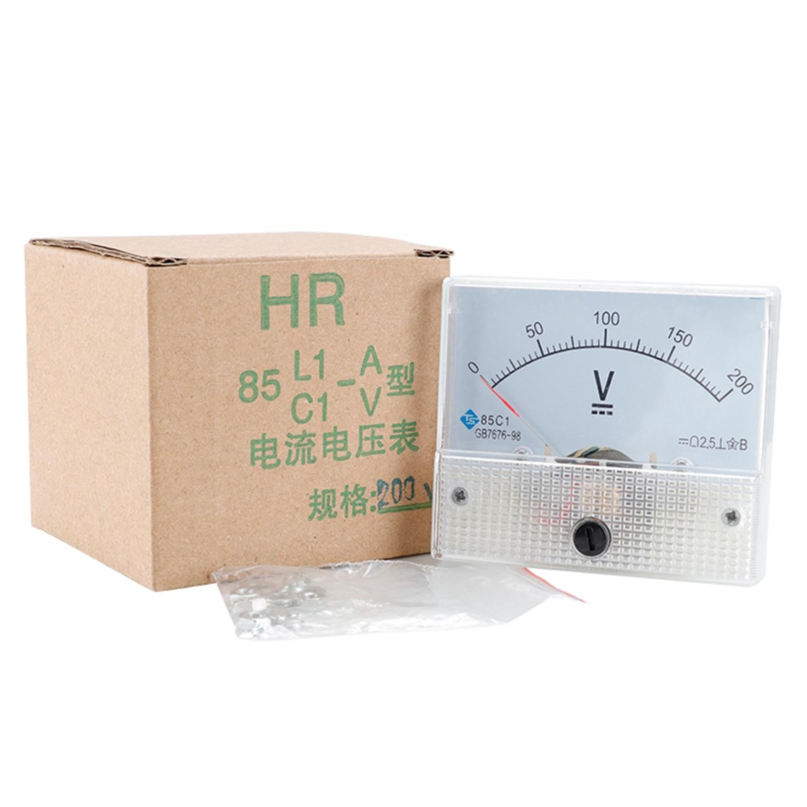 85C1 Analog Panel Meter Voltmeter DC Volt Voltage Meter Gauge DC 0-200V