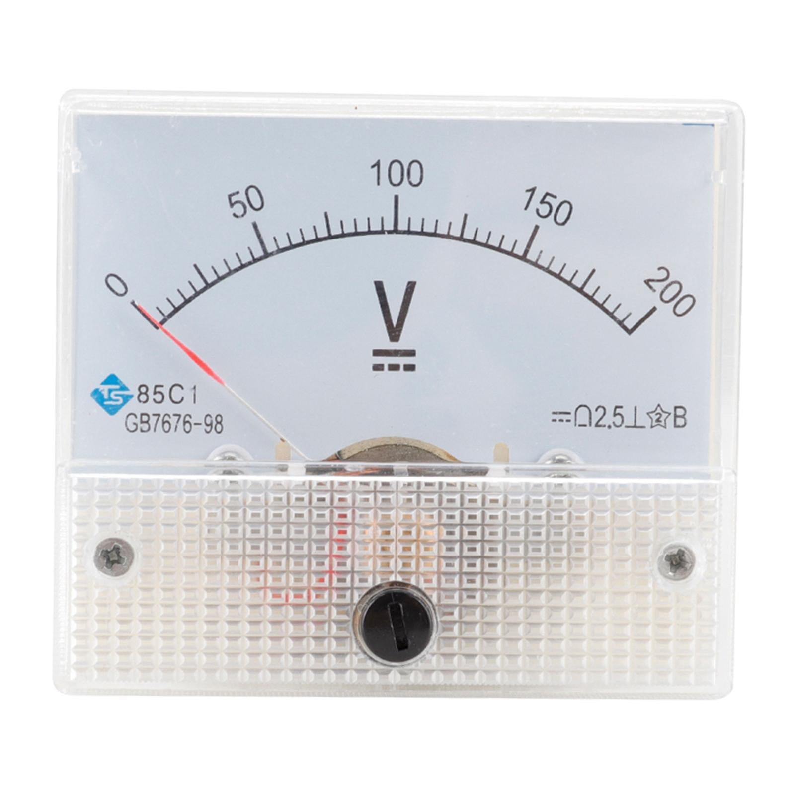 85C1 Analog Panel Meter Voltmeter DC Volt Voltage Meter Gauge DC 0-200V