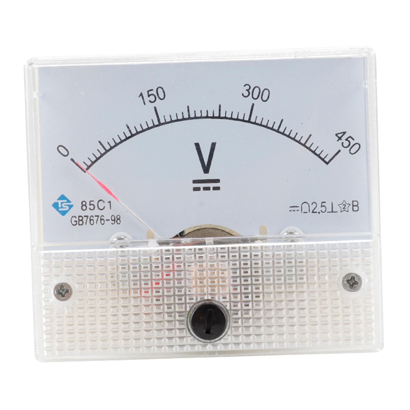 85C1 Analog Panel Meter Voltmeter DC Volt Voltage Meter Gauge DC 0-450V