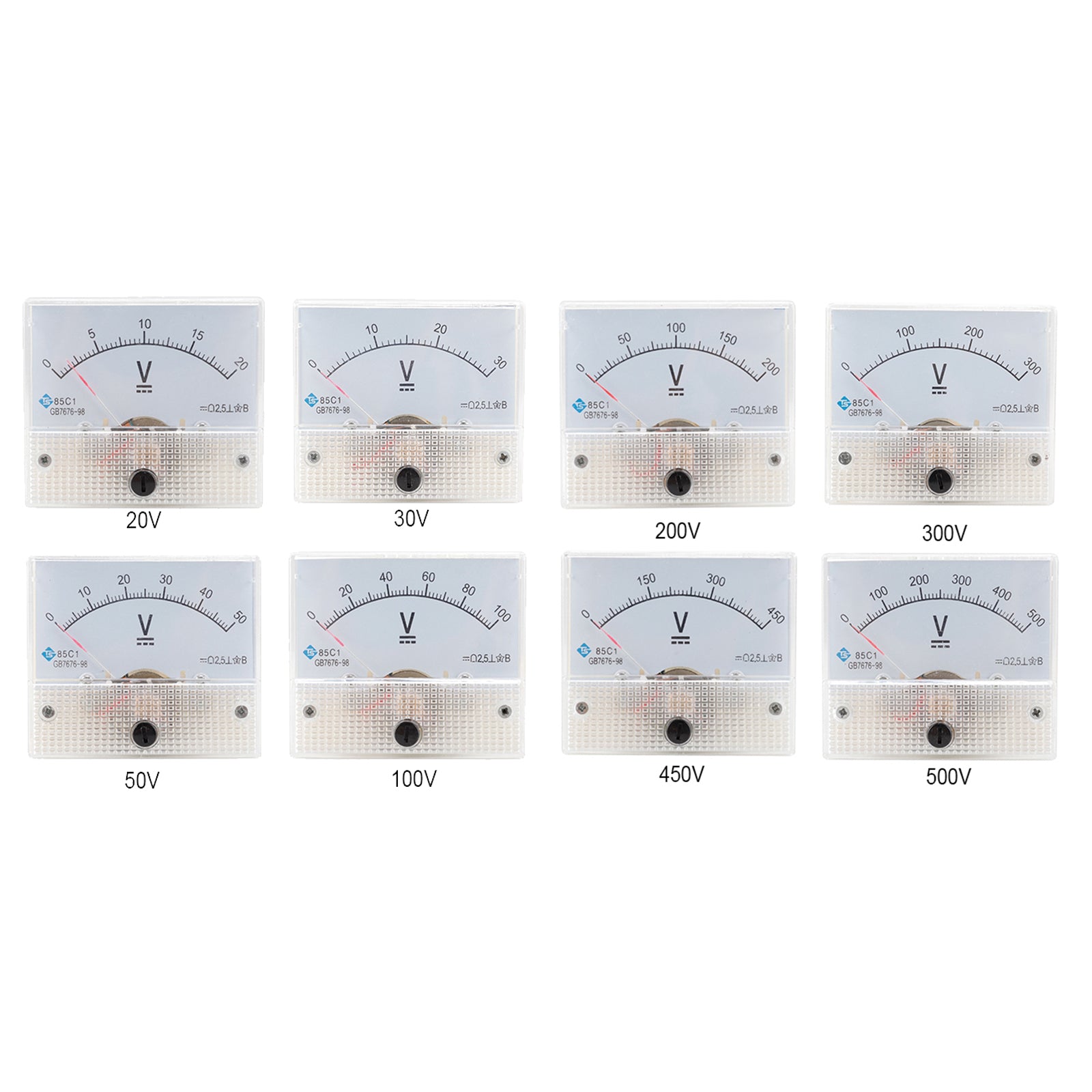 85C1 Analog Panel Meter Voltmeter DC Volt Voltage Meter Gauge DC 0-500V