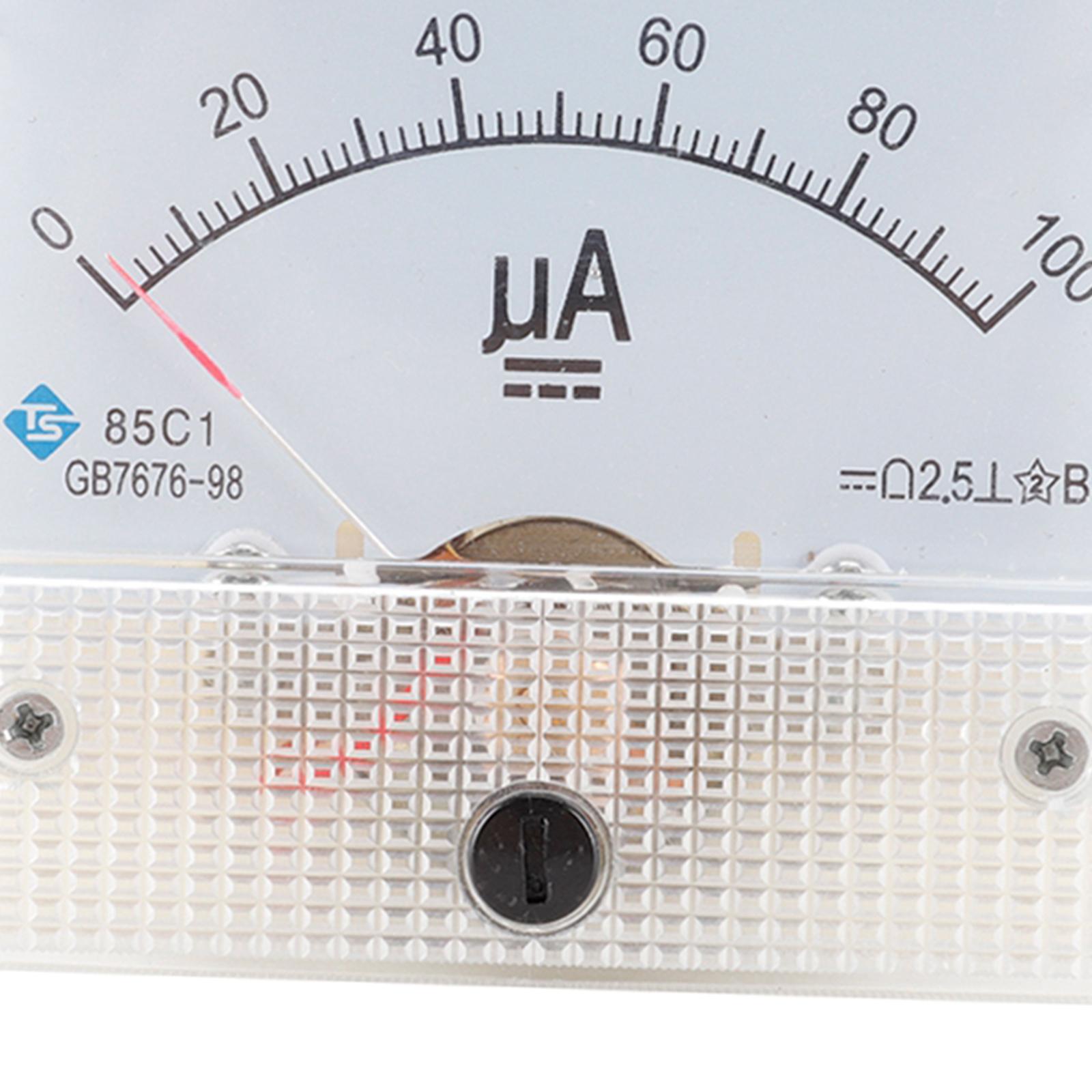 Analog Panel AMP Microamp Current Ammeter Meter Gauge DC DC 0-100uA