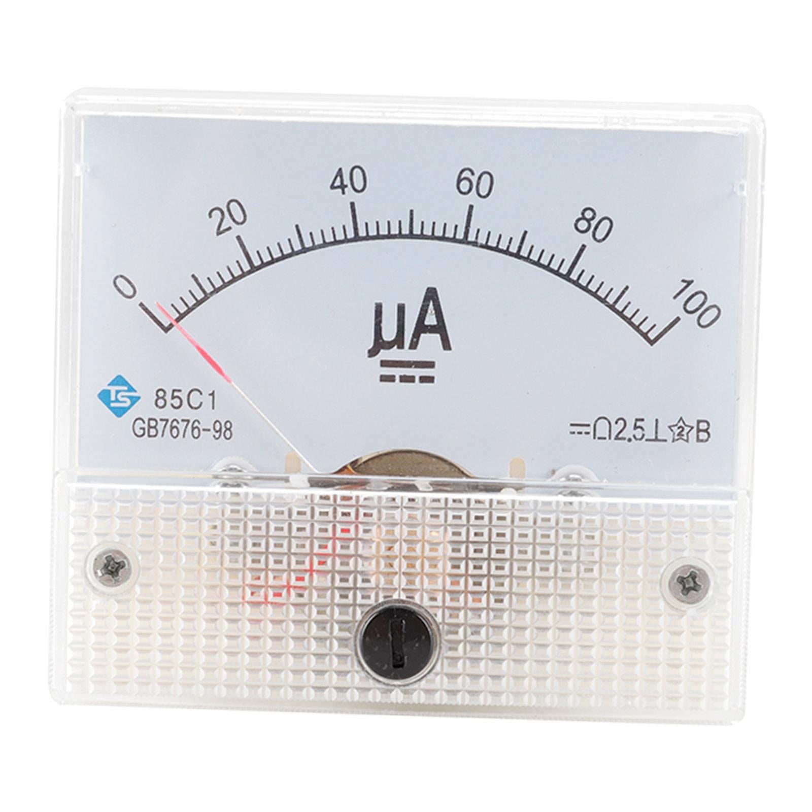 Analog Panel AMP Microamp Current Ammeter Meter Gauge DC DC 0-100uA