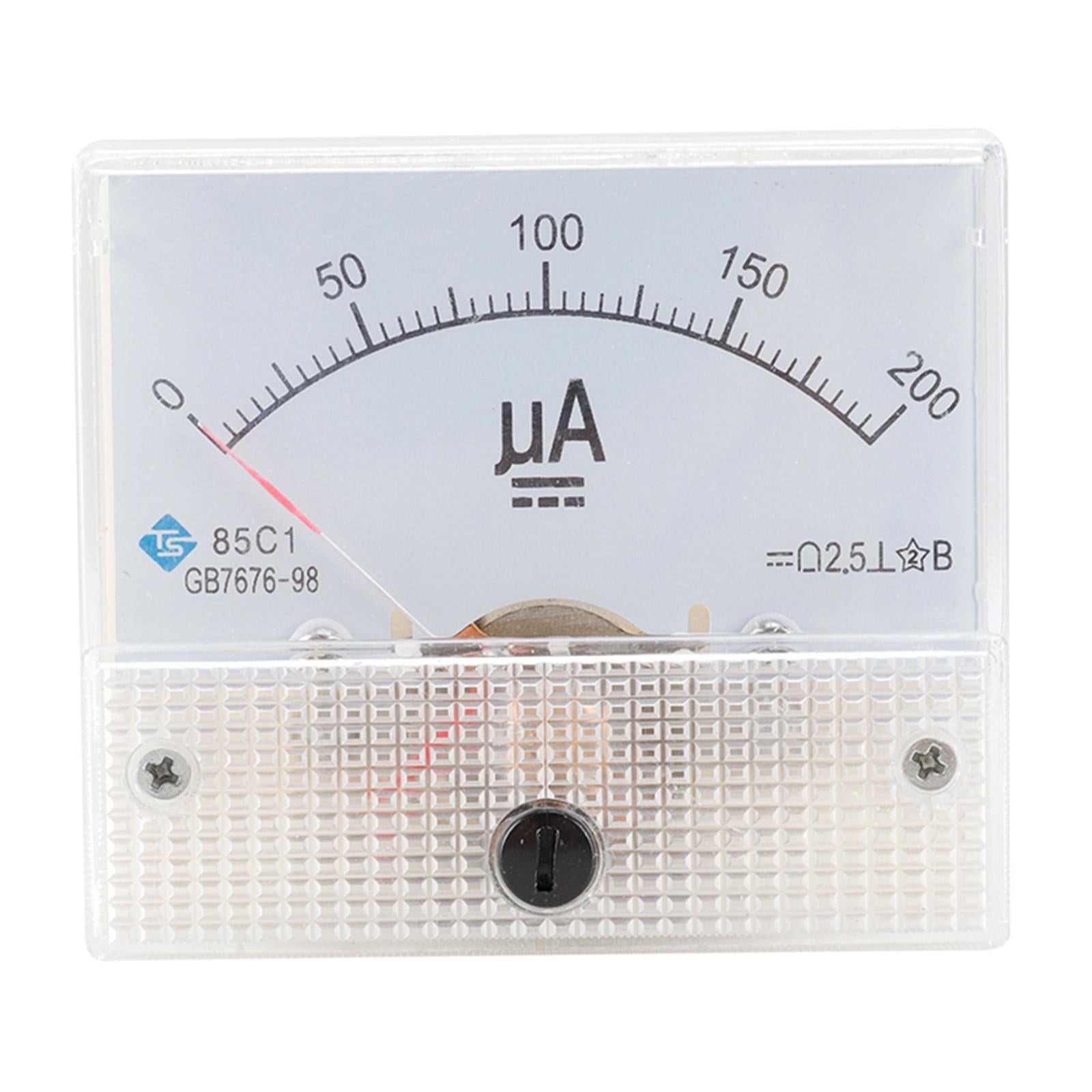Analog Panel AMP Microamp Current Ammeter Meter Gauge DC DC 0-200uA