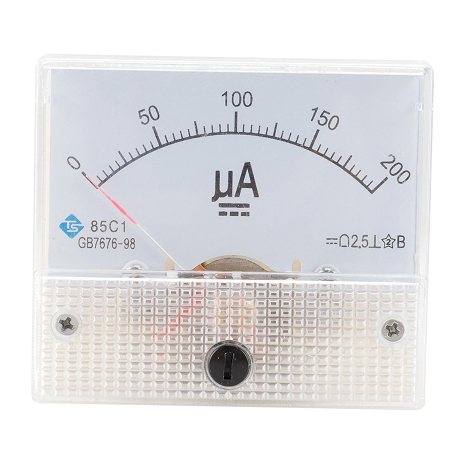 Analog Panel AMP Microamp Current Ammeter Meter Gauge DC DC 0-200uA