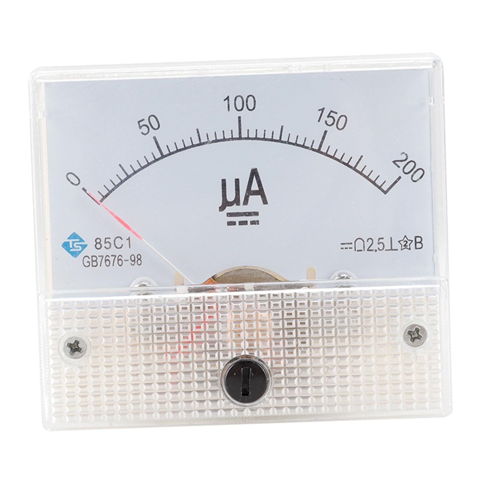 Analog Panel AMP Microamp Current Ammeter Meter Gauge DC DC 0-200uA