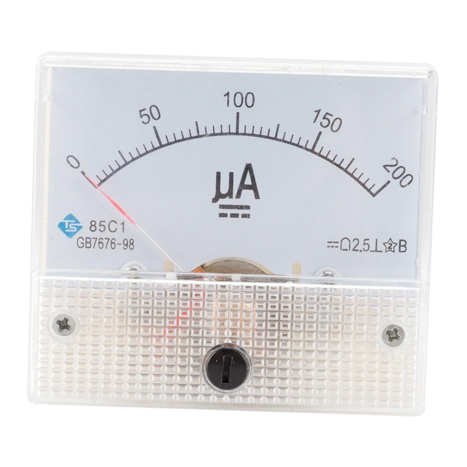 Analog Panel AMP Microamp Current Ammeter Meter Gauge DC DC 0-200uA