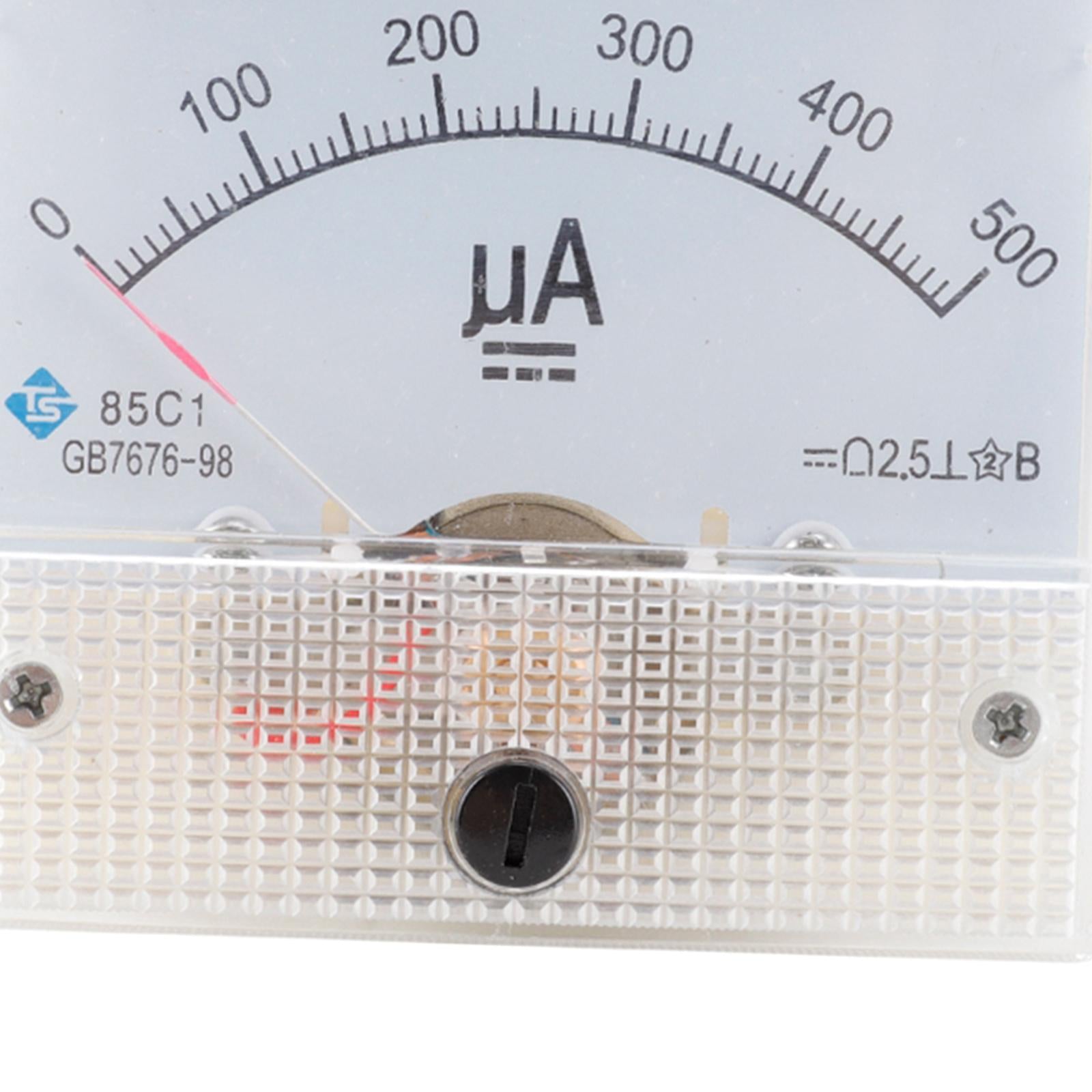 Analog Panel AMP Microamp Current Ammeter Meter Gauge DC DC 0-500uA