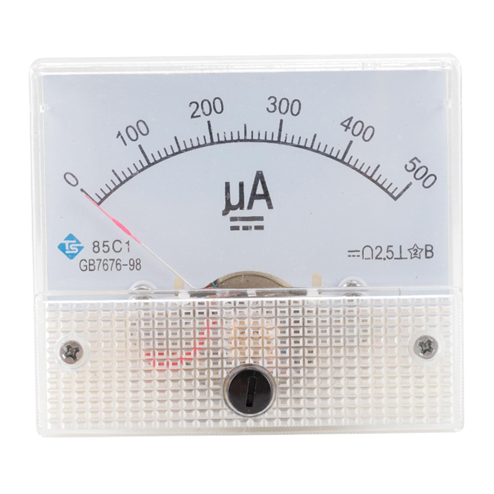 Analog Panel AMP Microamp Current Ammeter Meter Gauge DC DC 0-500uA