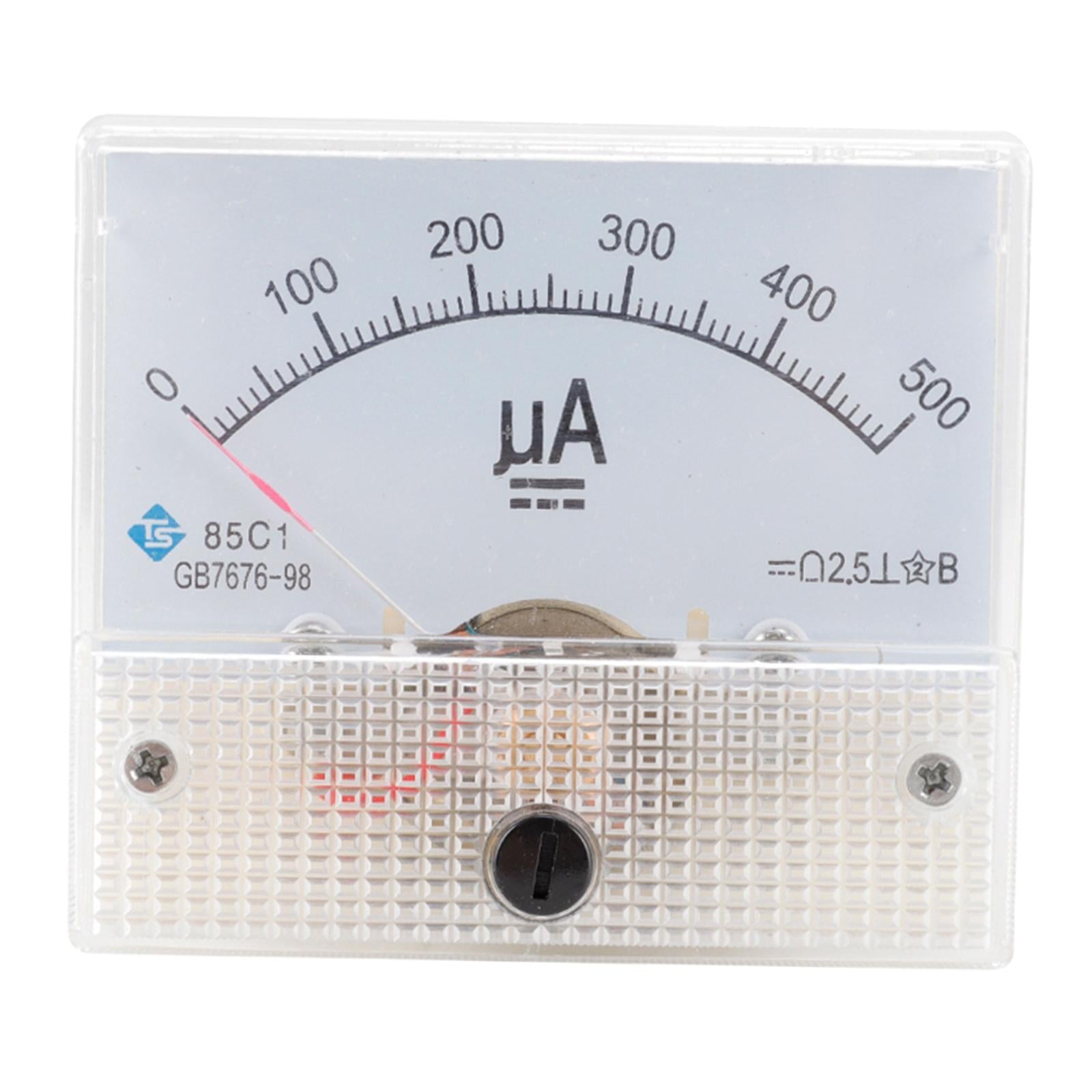 Analog Panel AMP Microamp Current Ammeter Meter Gauge DC DC 0-500uA