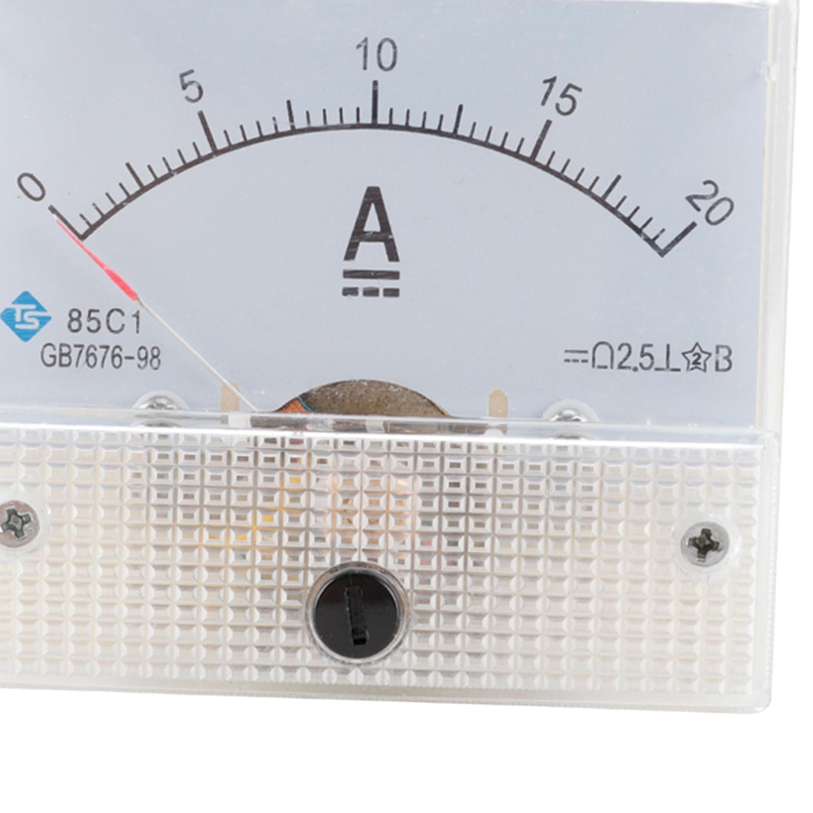Analog Panel AMP Microamp Current Ammeter Meter Gauge DC DC 0-20A