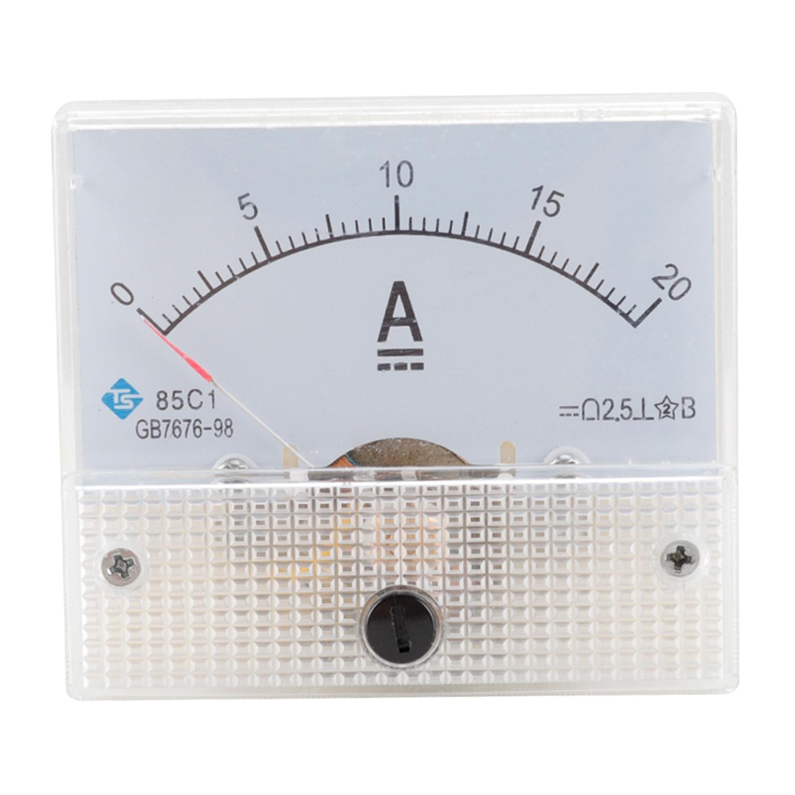 Analog Panel AMP Microamp Current Ammeter Meter Gauge DC DC 0-20A