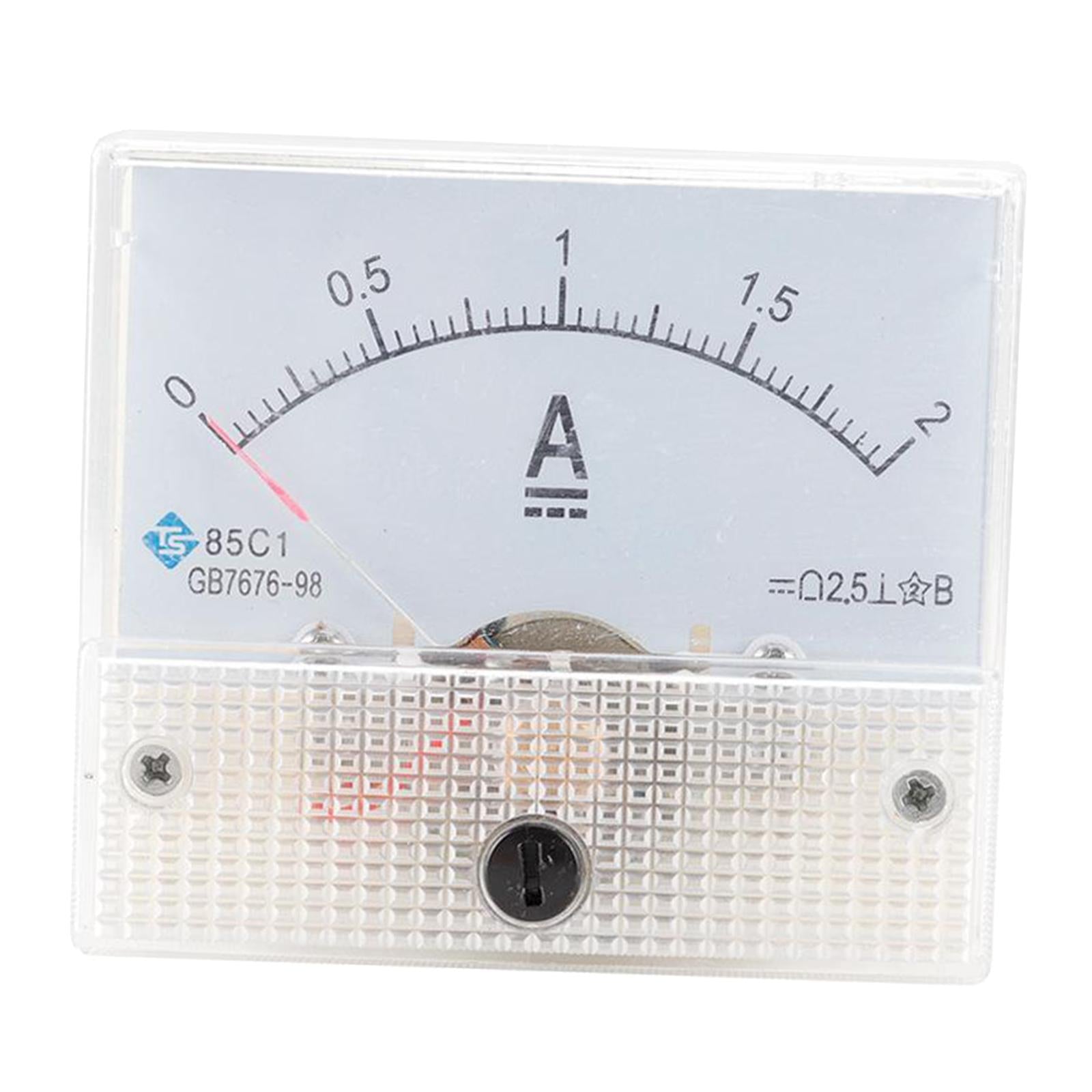 Rectangular Needle DC Ammeter Current Panel Meter Class 2.5 Charging Battery 0-2MA