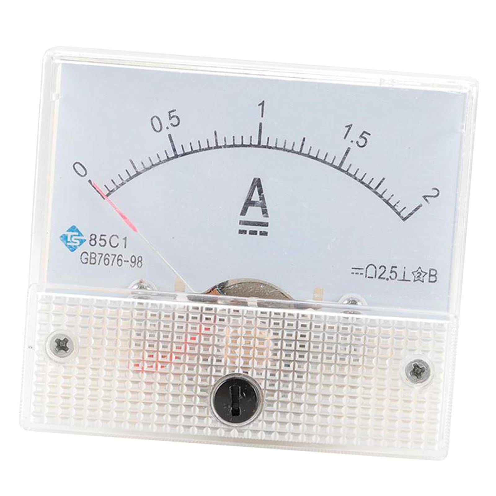 Rectangular Needle DC Ammeter Current Panel Meter Class 2.5 Charging Battery 0-2MA