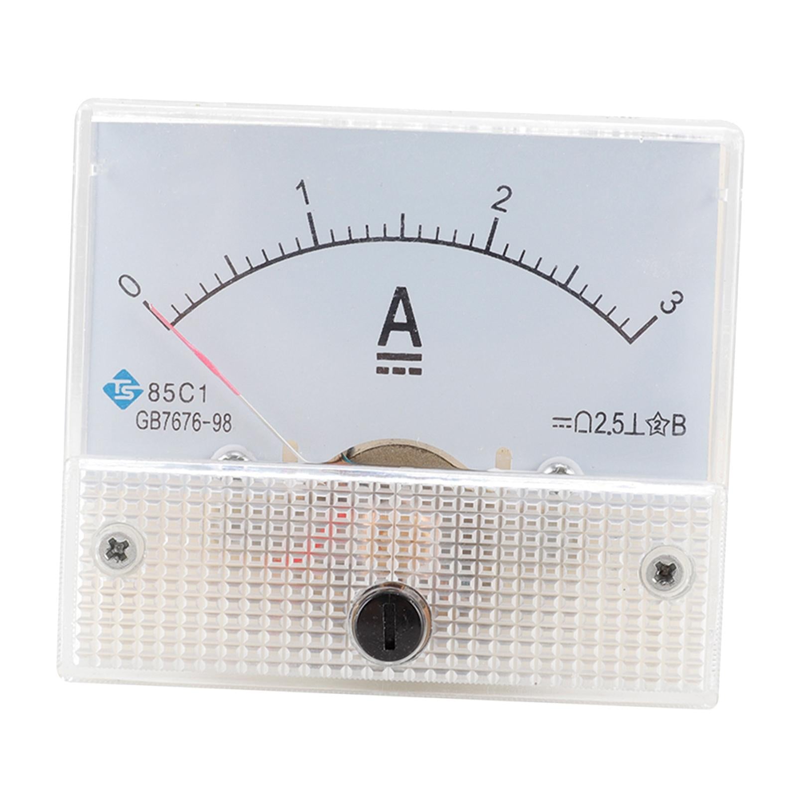 Rectangular Needle DC Ammeter Current Panel Meter Class 2.5 Charging Battery 0-3MA