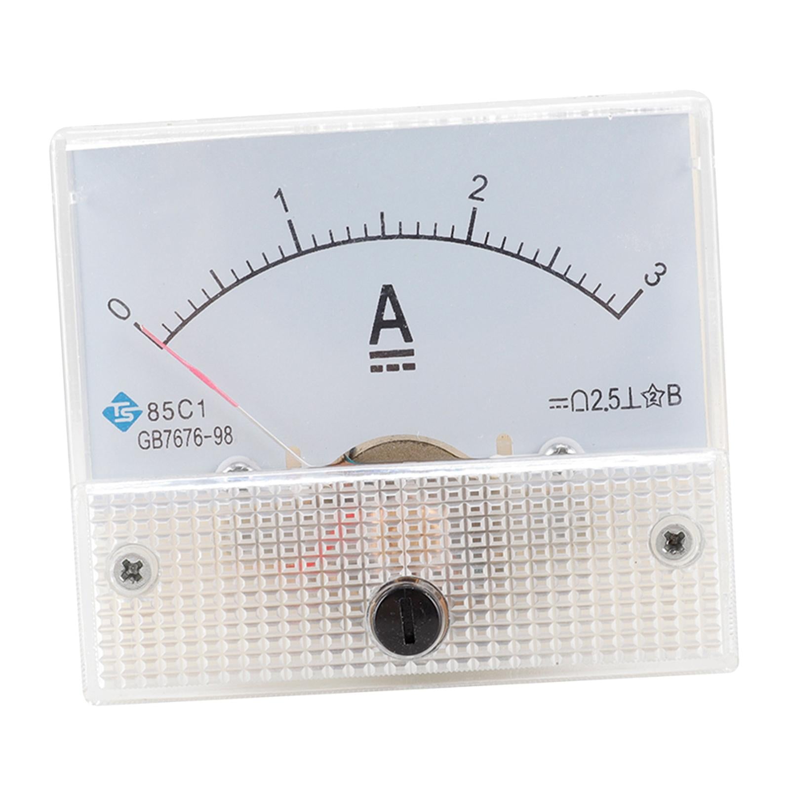 Rectangular Needle DC Ammeter Current Panel Meter Class 2.5 Charging Battery 0-3MA